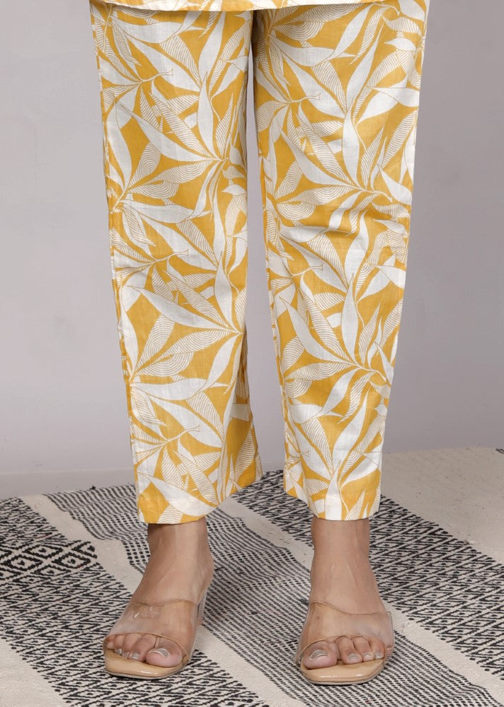 Yellow Cotton Co-ord Set-120062