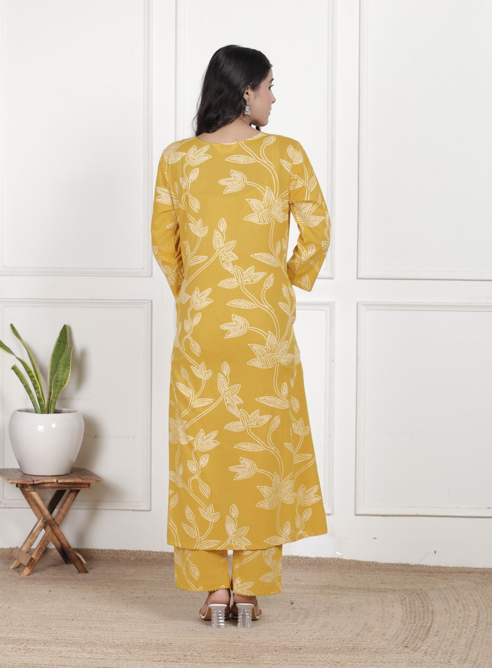 Mustard Cotton Co-ord Set-121026