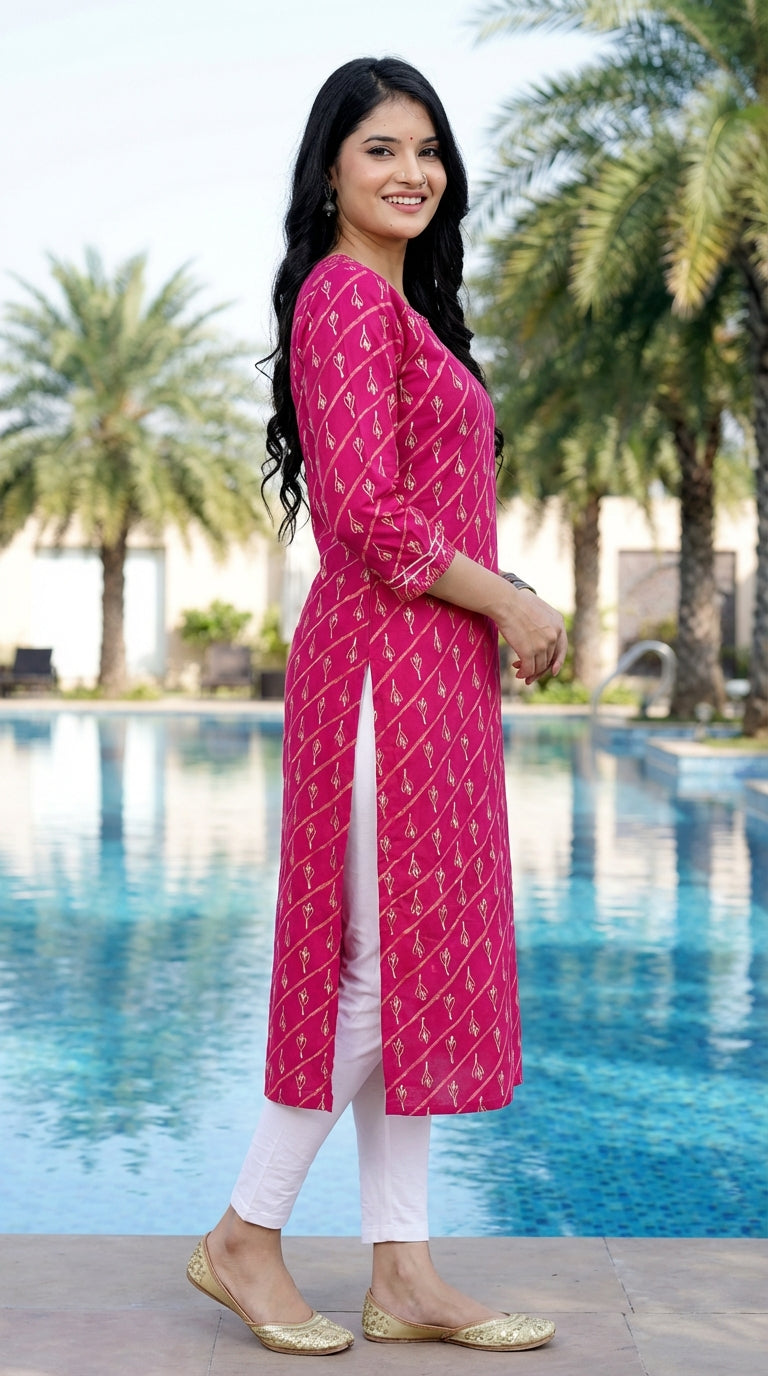 Rani Cotton Straight Kurta-700021