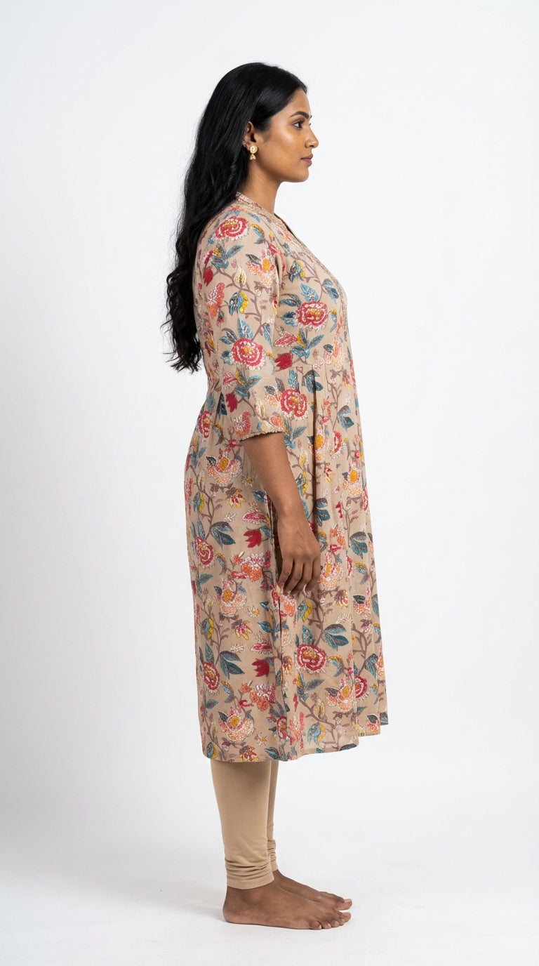 Chikoo Cotton Straight Kurta-700027
