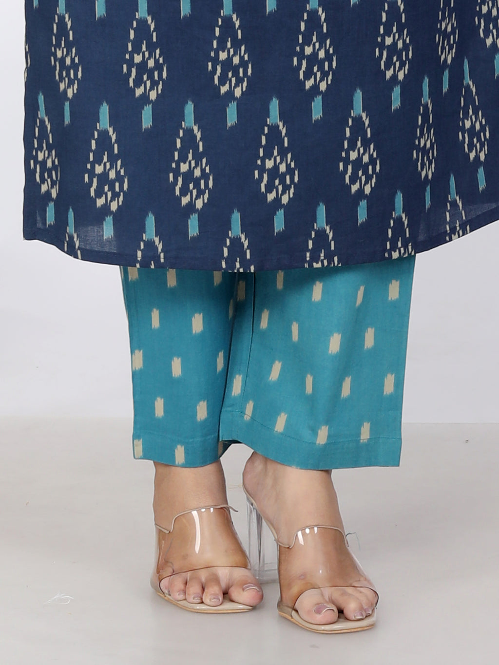 Blue Kurta Pant Set with Dupatta-900057